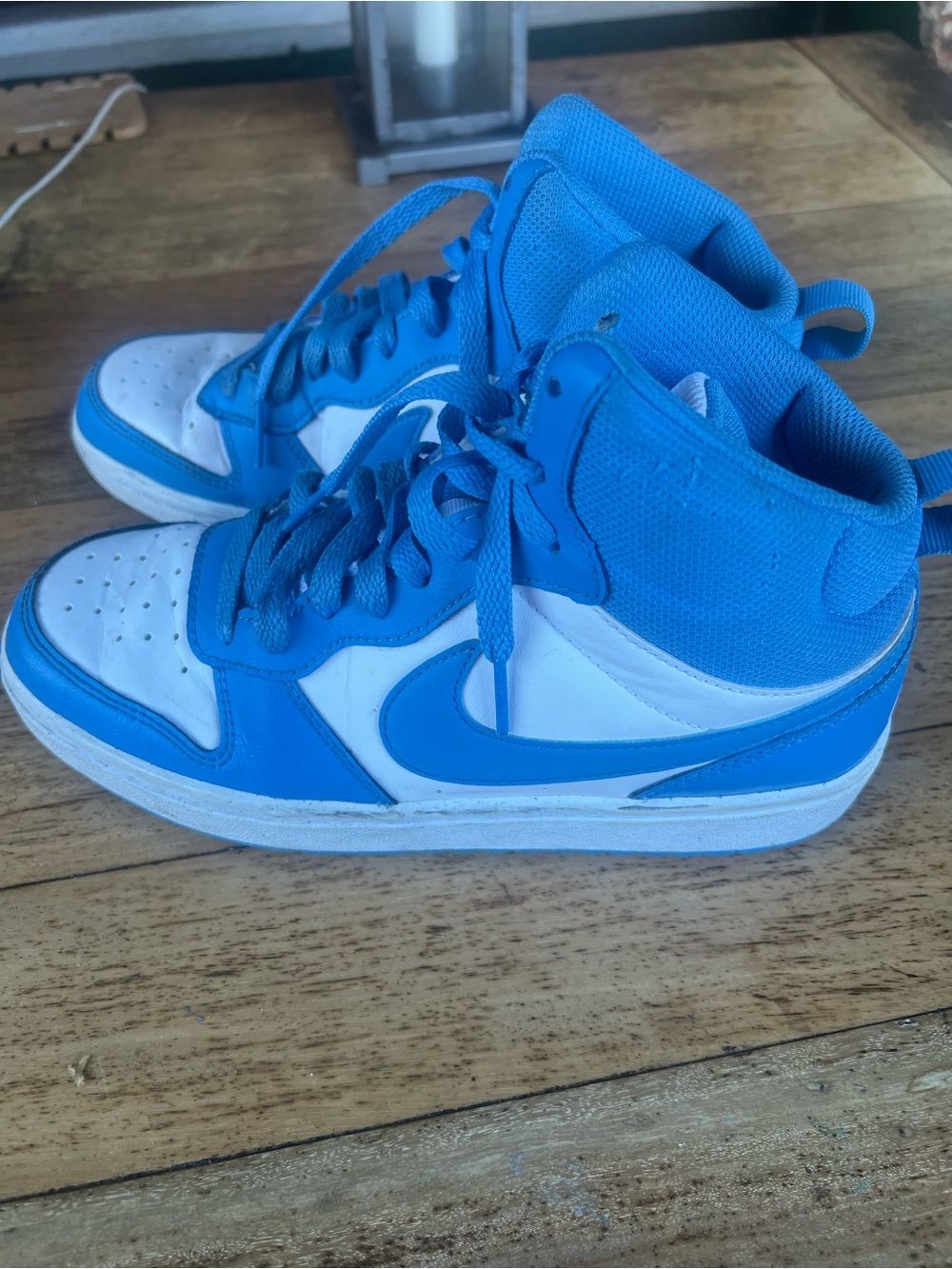 Kids High-Top Sneakers in Blue and White by Nike - Picture 2 of 6
